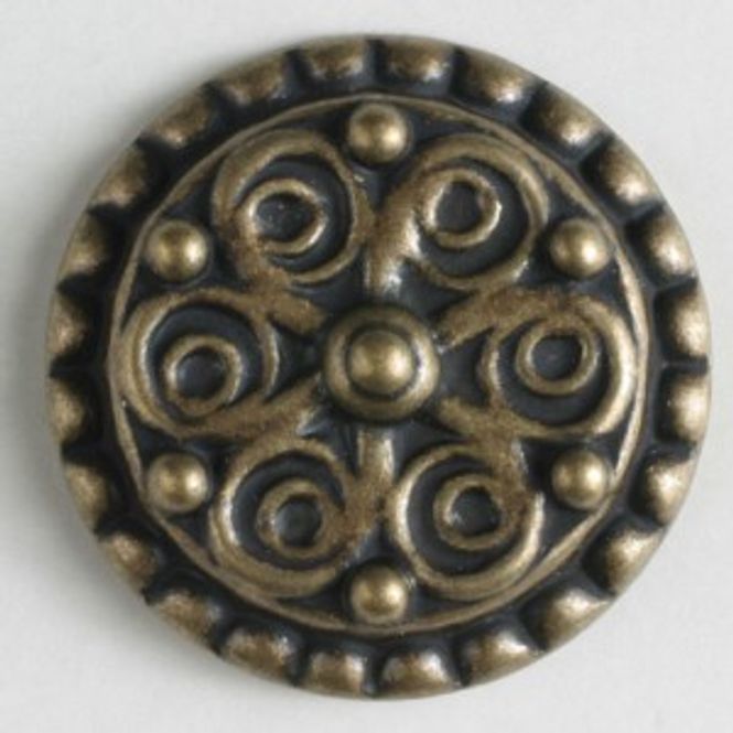 Hovedbilde Metallknapp, 19mm messing
